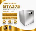 Grease Trap GTA375 | 75 GPM | 447 Liter Capacity