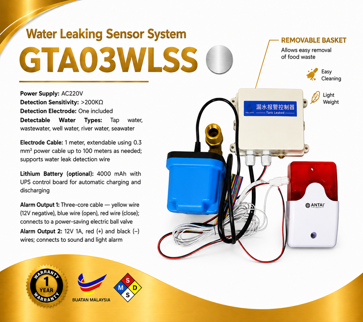 Water Leaking Sensor System @ GTA03WLSS